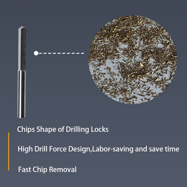 5pcs/lot GODIAG 100MM Long Grinder Drill Bit D6x33x100 For Pistol Dills Used for Lock Cylinders & Safe Boxes Brass Locks