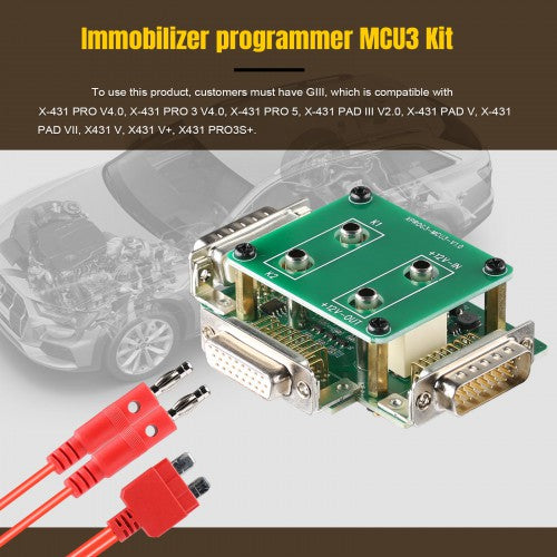 Launch GIII X-Prog 3 Advanced Immobilizer & Key Programmer Plus MCU3 Adapter Work on Mercedes Benz All Keys Lost BMW BDC2 Add Key and ECU TCU Reading