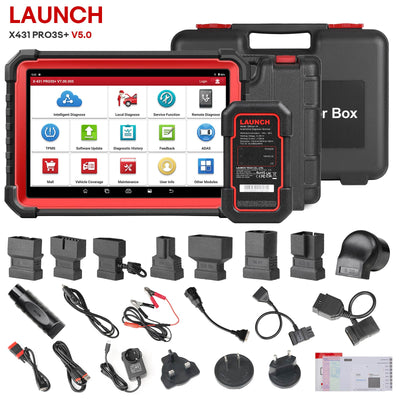 [EU&UK Version] LAUNCH X431 PRO3S+ V5.0 Bi-Directional Scan Tool, 37+ Reset Service, OE-Level Full System Bluetooth Diagnostic Scanner, ECU Coding