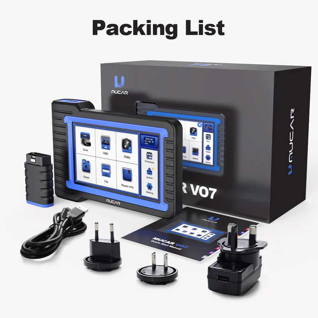 THINKCAR MUCAR VO7 OBD2-Scanner, unterstützt über 28 Reset-Funktionen, OE-Level All-System-Diagnose, lebenslange kostenlose Updates