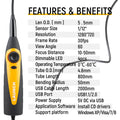 Launch X431 VSP-600 VSP600 Videoscope Camera Endoscope Flexible IP67 Waterproof for Launch X431 Scanners and Android Devices