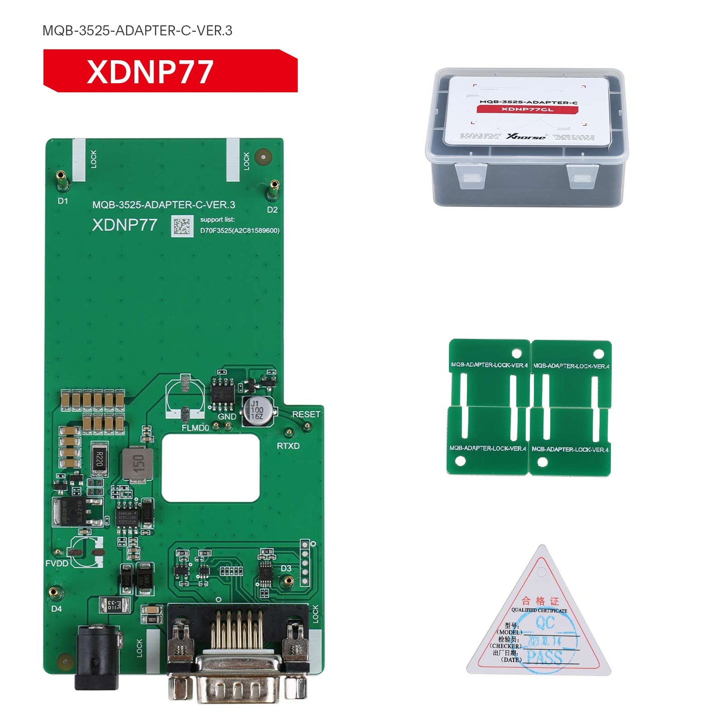 Xhorse MQB48 No Disassembly No Soldering 13 Full Set Adapters XDNPM3GL for VVDI Key Tool Plus, VVDI Prog and Multi-Prog