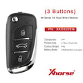 Xhorse XKDS20EN 2nd Generation Wire Remote Key DS Style 3 Buttons 5pcs per Lot