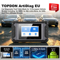 TOPDON ArtiDiag EU 4" Scan Tool for Euro Vehicles, ECU Coding, Lifetime Free Updates, Full OBDII Modes, Full System Diagnostics