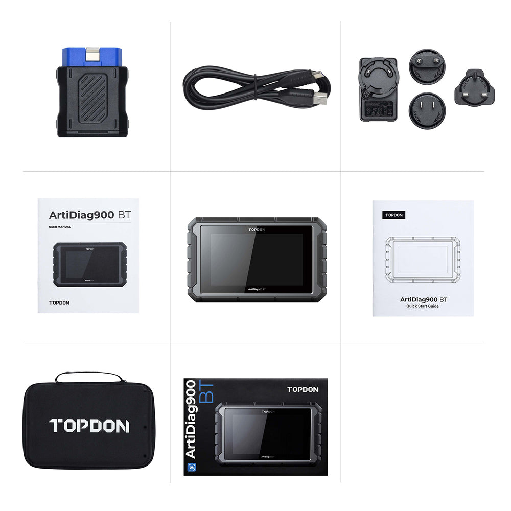 TOPDON ArtiDiag 900 BT nivel medio con 28 funciones avanzadas de servicio FCA, reinicios de aceite, SAS, frenos y purga ABS  