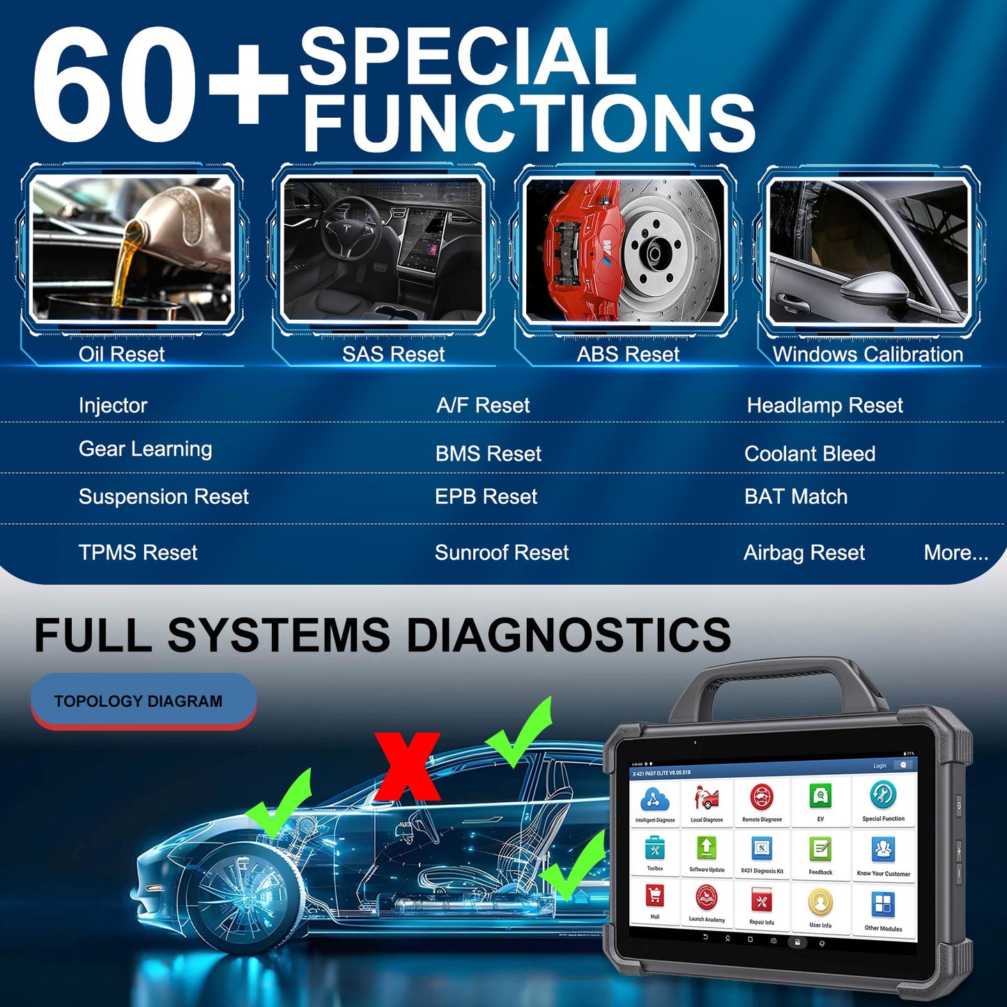 2026 Launch X-431 PAD VII PAD 7 Elite Automotive Diagnostic Tool Support Online Coding Programming and ADAS Calibration Get Free CRP123X