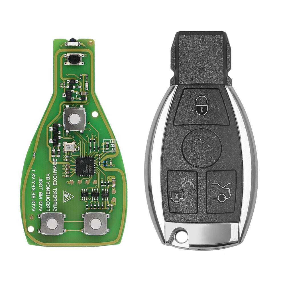 10 шт Xhorse VVDI BE Key Pro корпус смарт-ключа с 3 и 4 кнопками и кнопкой паники для Mercedes Benz, включает 10 бесплатных токенов для VVDI MB Tool  