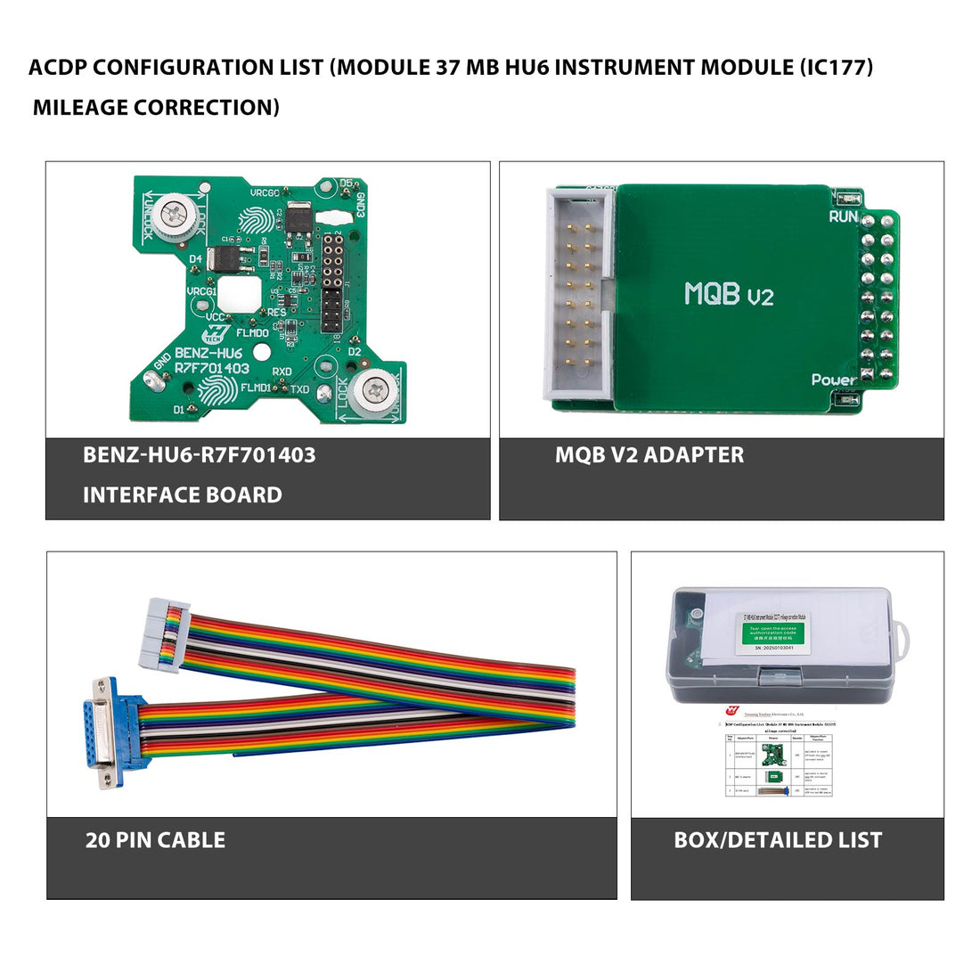 Yanhua Mini ACDP-2 Module 37 for Mercedes-Benz HU6 Instrument Module (IC177) Mileage Correction