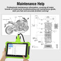 JDIAG M400 Intelligent Motorcycle Diagnostic Scanner 8-inch Large Screen ABS Diagnostic Analog Signal Output Battery Testing