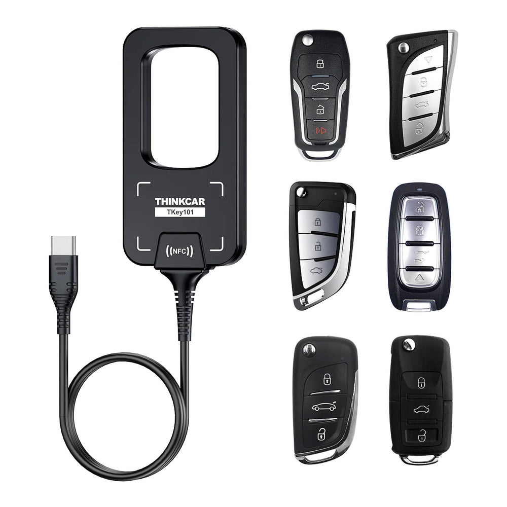 THINKCAR TKEY101 - مبرمج مفاتيح سيارات شامل مع 6 مفاتيح تحكم عن بُعد