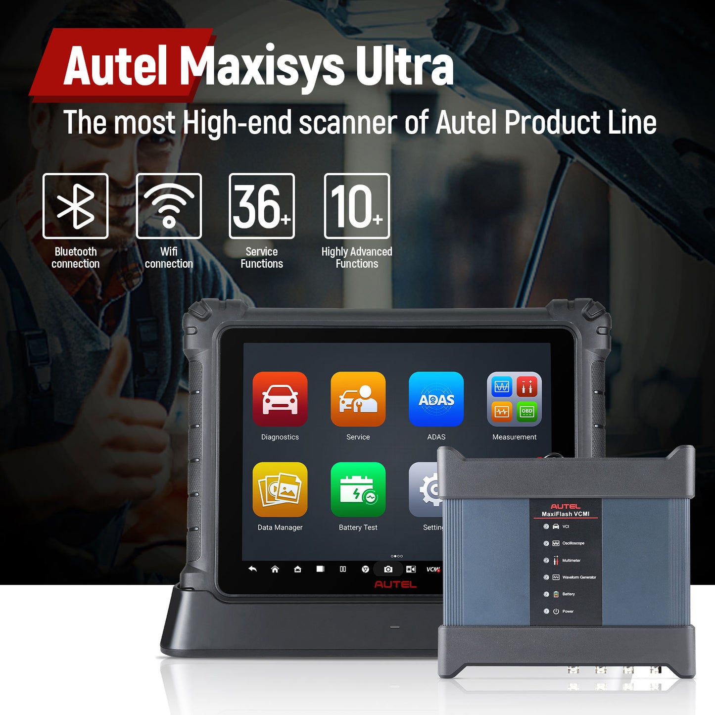 2026 Autel Maxisys Ultra Full Systems Diagnostics Tool Plus EV Diagnostics Upgrade Kit EVDiag Box & Adapters for Battery Pack Diagnostics