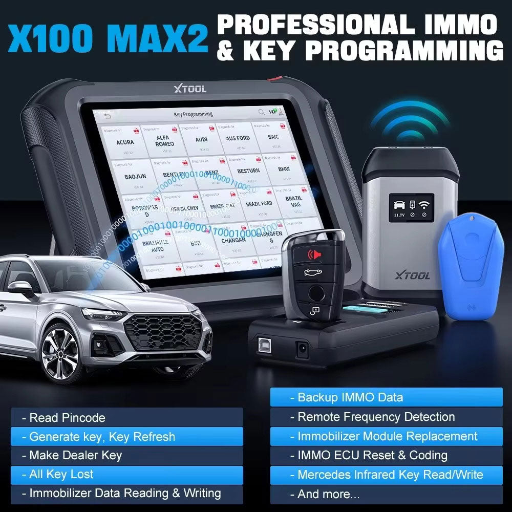2026 XTOOL X100 MAX 2 Auto Key Programmer with J2534 VCI and KC501 Supports 42 Service Functions ECU Programming Topology Update of X100 PAD3