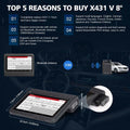 New Released Launch X431 V 8inch Tablet Wifi/Bluetooth Full System Diagnostic Tool with 1 year Free Update Online