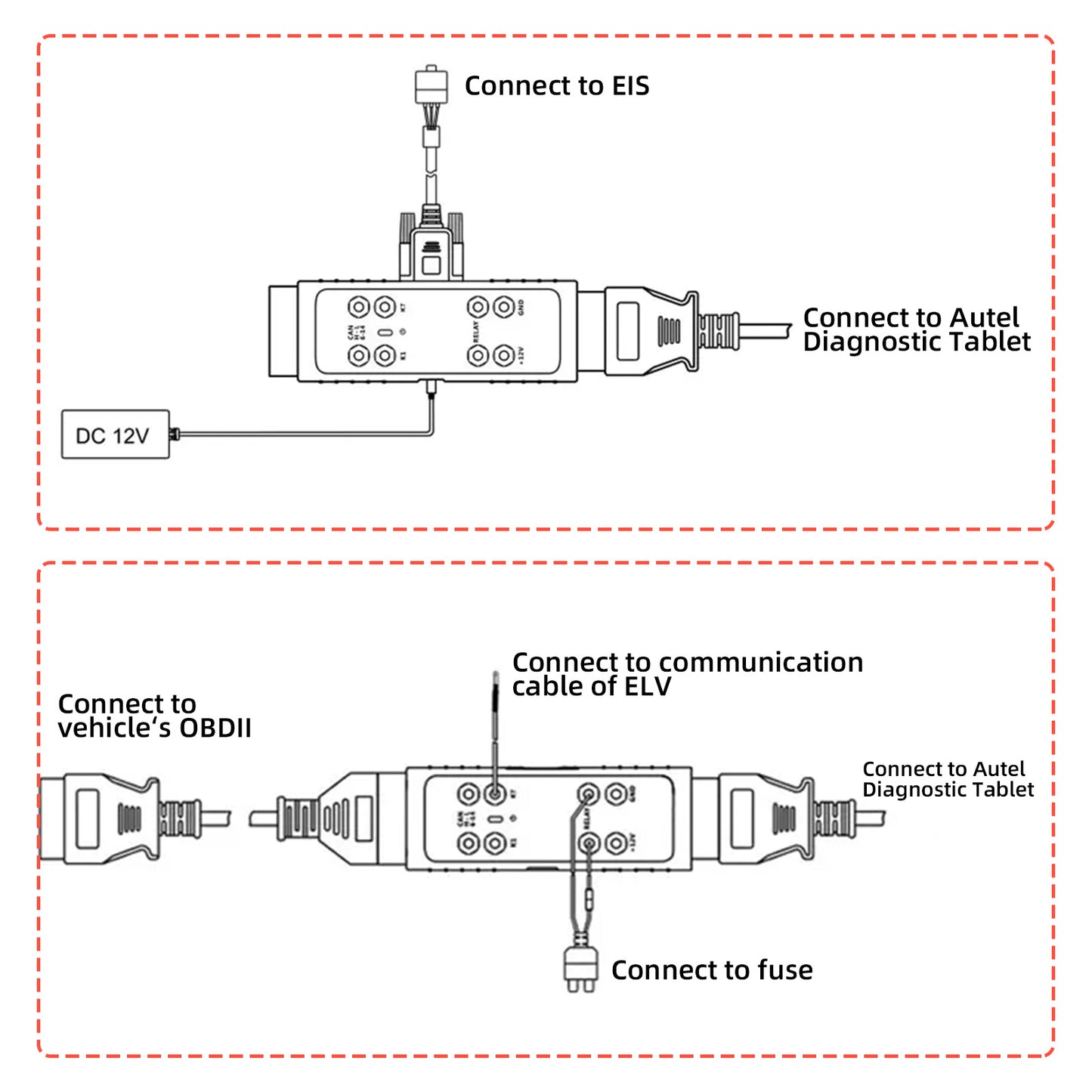 Newest Autel MaxiIM GBOX3 G-BOX 3 Adapter Compatible with MAXIIM IM608, IM608PRO Engine ECU Read/Write for BOSCH MD1/MG1