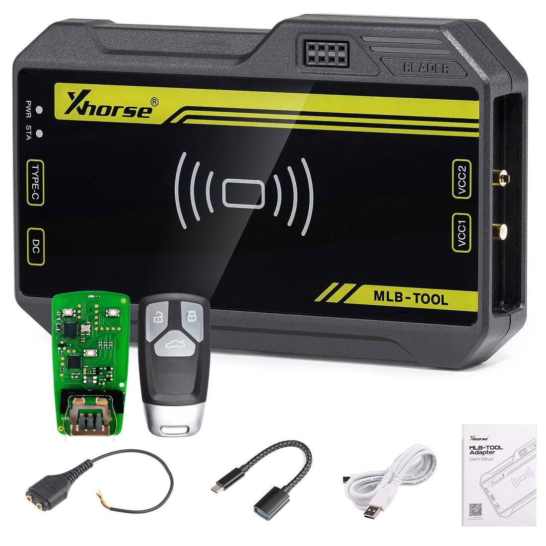 Xhorse VVDI MLB 도구 XDMLB0 키 프로그래머, XSMA4YEN 3버튼 아우디 스타일 MLB 키 포함
