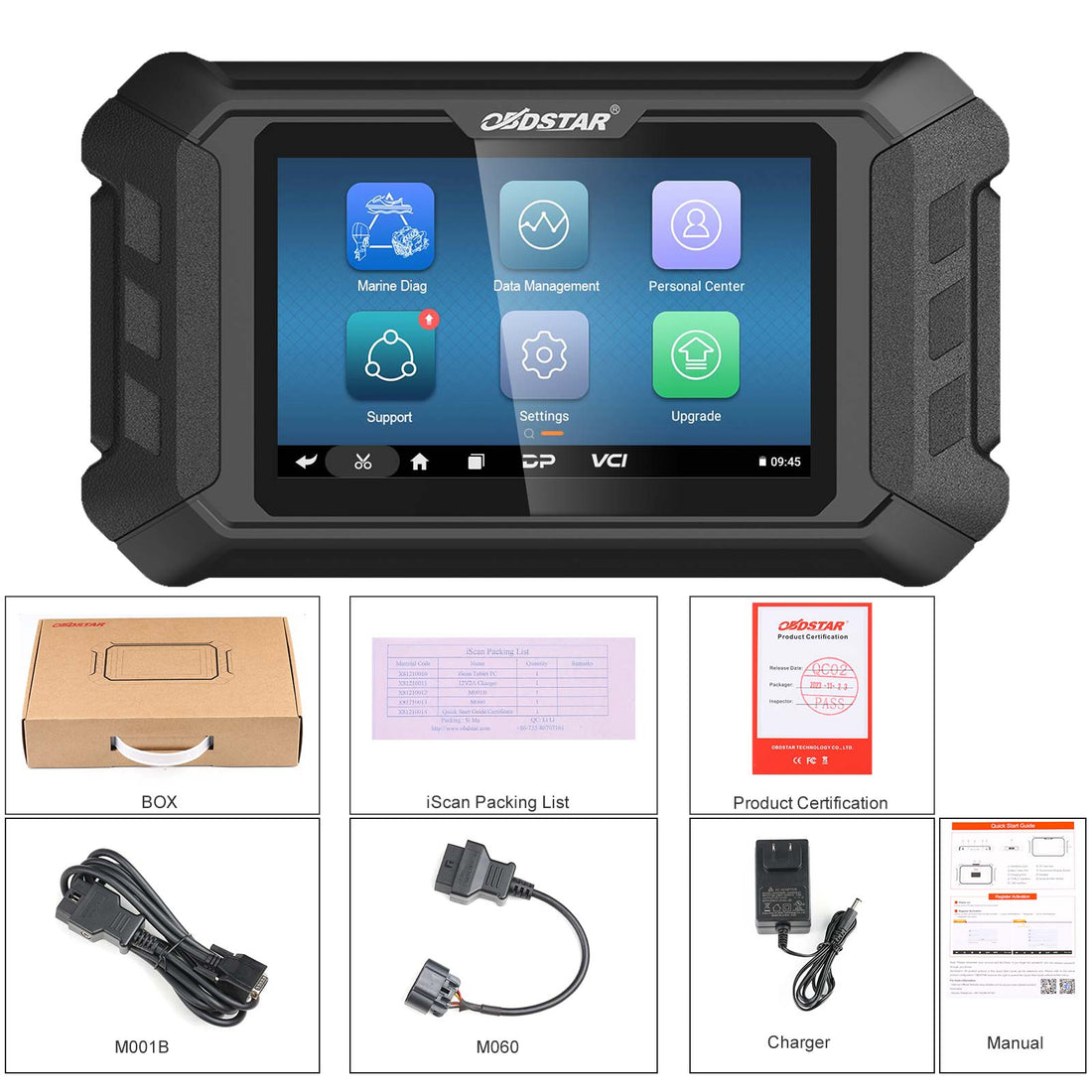 Интеллектуальное диагностическое оборудование для судов OBDSTAR ISCAN Mercury (Marine): считывание и удаление кодов, поток данных, тестирование исполнительных механизмов