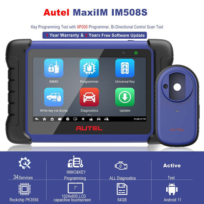 Autel MaxiIM IM508S IMMO and Key Programming Tool with XP200 34+ Services Functions No IP Limitation Get Free G-Box3