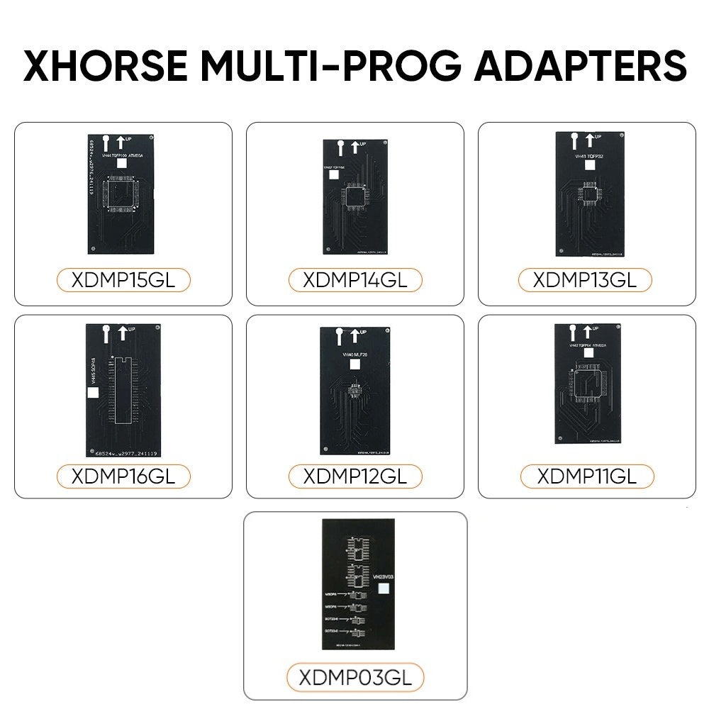 Набор адаптеров для программатора Xhorse Multi Prog XDMP03GL VH23 XDMP11GL VH43 XDMP12GL VH40 XDMP13GL VH41 XDMP14GL VH42 XDMP15GL VH44 XDMP16GL VH45