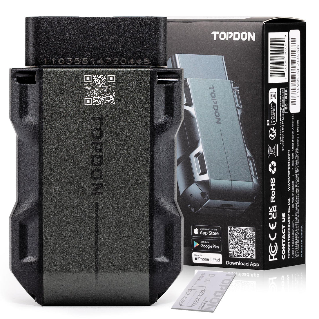TOPDON TopScan Pro Mid-level Diagnostic Tool with 13 Reset Functions for 70+ Brands Supports iOS & Android FCA Renault Nissan Gateway Unlock TopFix AI