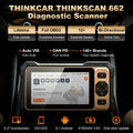 THINKCAR THINKSCAN 662 Diagnostic Scanner, Supports CAN FD & Auto VIN, 12 Reset Functions, 28+ Languages, 4 Major Systems Diagnoses