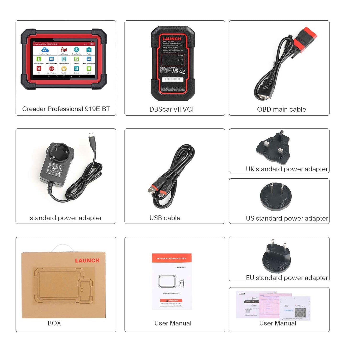 Global Version Launch CRP919E BT Bluetooth Diagnostic Scanner