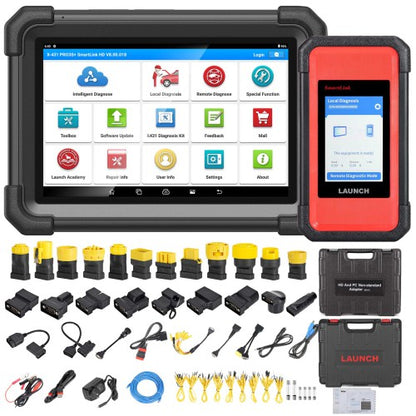 LAUNCH X431 PRO3S+ SmartLink HD for Diesel & Gasoline 12V/24V Bi-Directional Scan Tool Support ECU Coding CANFD DOIP J2534 Programming