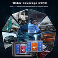 XTOOL D9 HD Outil de diagnostic camion Instrument de diagnostic voiture 12V Voiture 24V Camion poids lourd 42+ fonctions spéciales Cartographie topologique