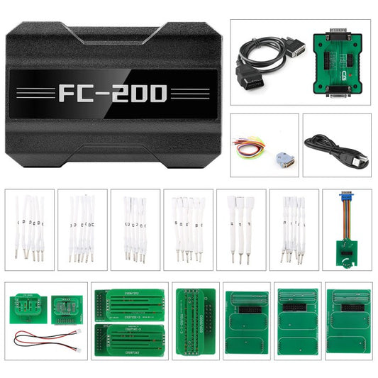 V1.2.9.4 CG FC200 ECU Programmer Full Version with New Adapters Set 6HP & 8HP / MSV90 / N55 / N20 / B48/ B58 and MPC5XX Adapter for EDC16/ ME9.0