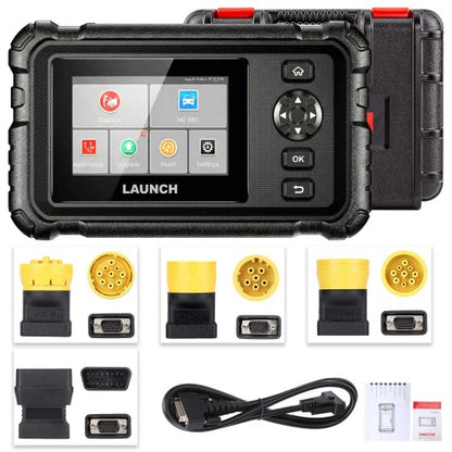 LAUNCH CRP129 HD V2 Commercial Vehicle Heavy Duty Truck Scanner Full Diagnostics with 7 Special Functions 2 Years Free Update