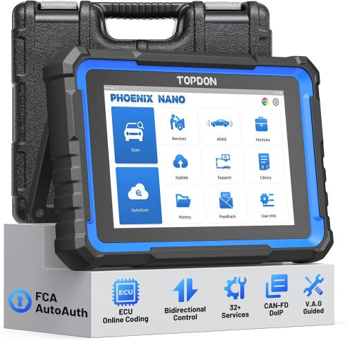 TOPDON Phoenix Nano Supports CAN-FD & DOIP Protocols Full System Diagnostics