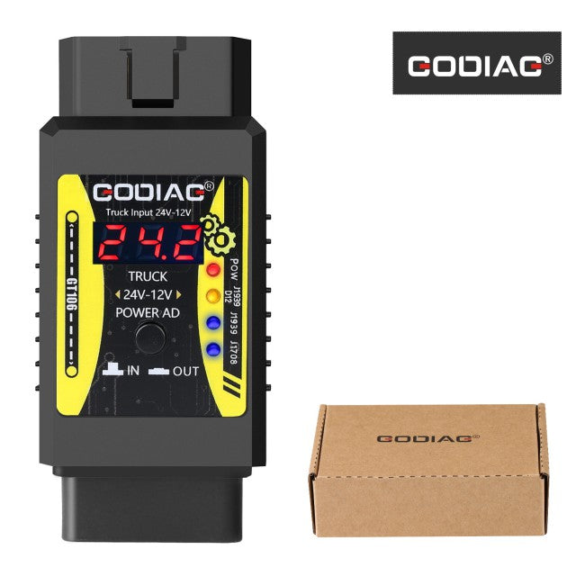 GODIAG GT106 24V to 12V Heavy Duty Truck Adapter for X431 for Truck Converter Heavy Duty Vehicles Diagnosis Support ThinkCar, Thinkcar2, Thinkdiag