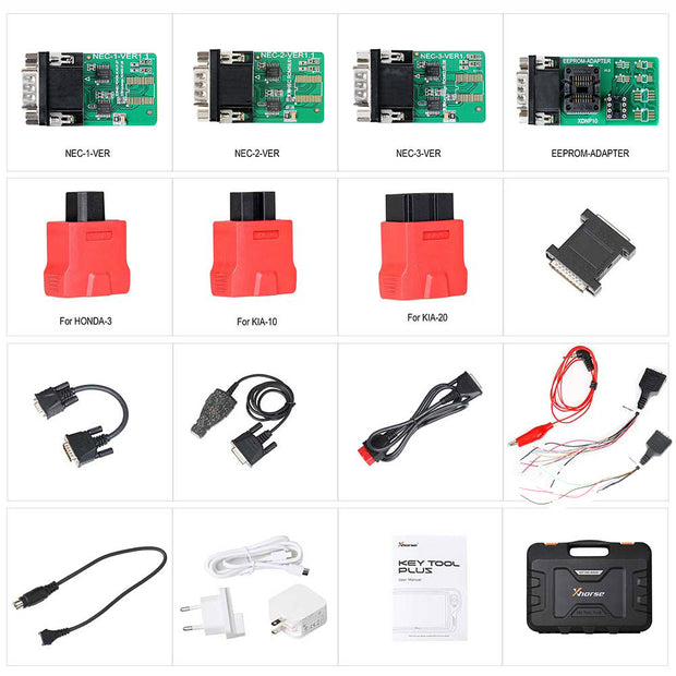 Xhorse VVDI Key Tool Plus Pad Global Advanced Full Version with VW MQB48 NEC35XX License, BMW Bench ISN Read and BMW Motorcycle License