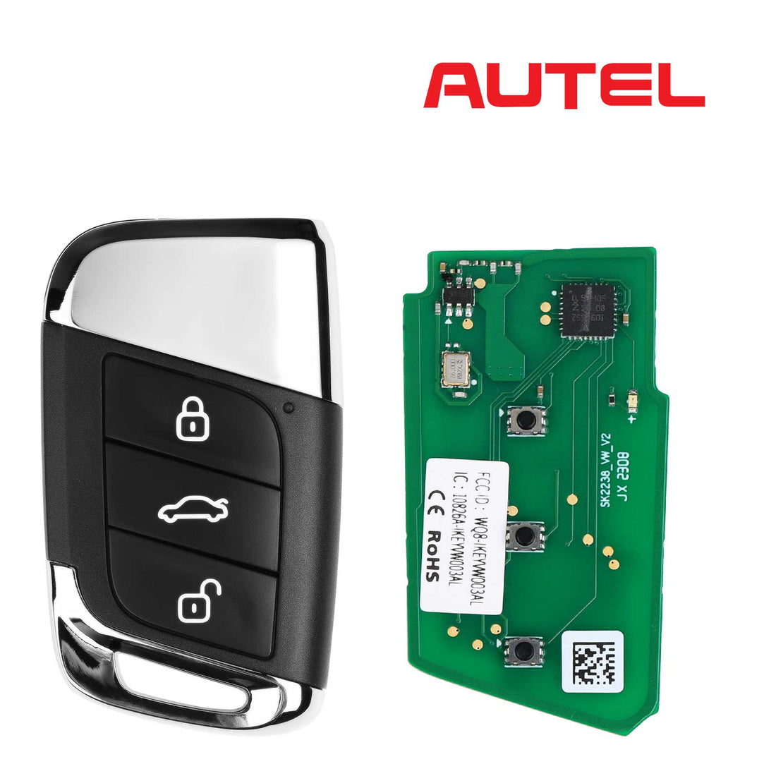 AUTEL IKEYVW003AL, 3 кнопки, 315/433 МГц, 5 шт./лот