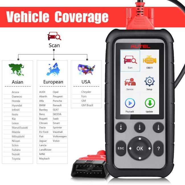 Autel MaxiDiag MD806 Pro OBD2 Scanner Car Automotive Diagnostic Tool Auto Code Reader OBDII OBD Scan Tool