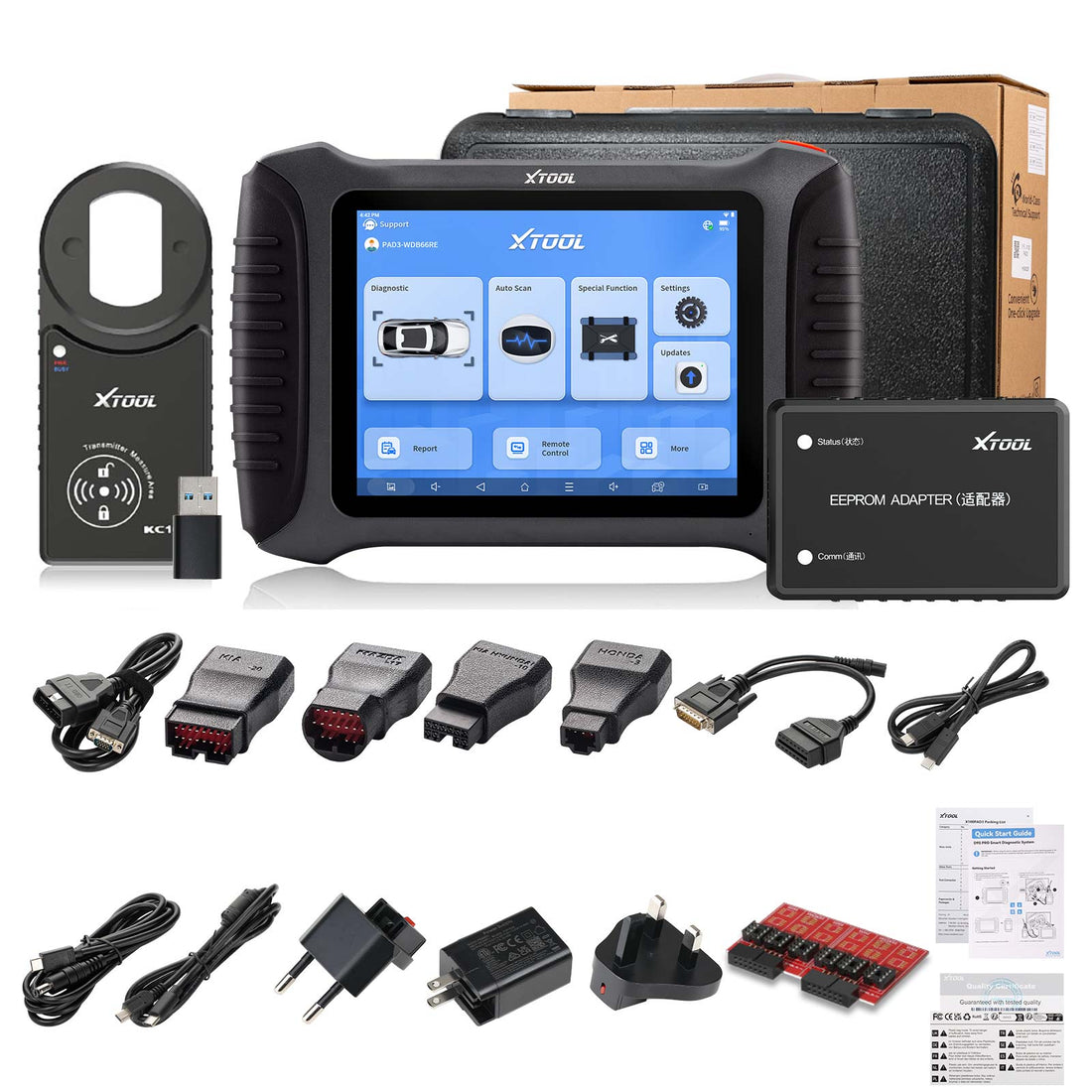 Pemrogram Kunci Otomatis XTOOL X100 PAD3 2020 untuk Toyota dan Lexus, penyesuaian odometer saat kunci hilang, alat diagnostik mobil OBD2, pembaruan gratis