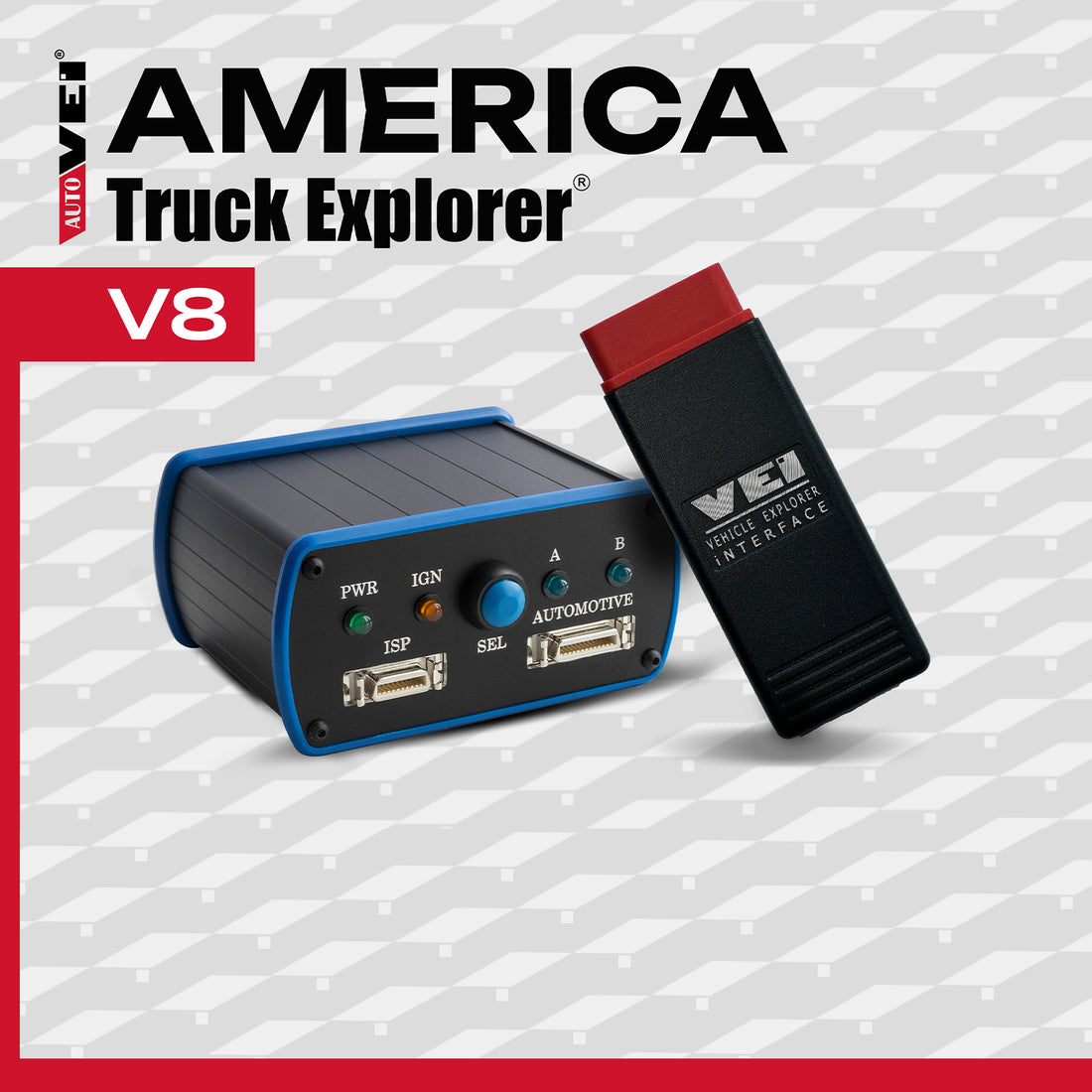 AutoVEI Truck Explorer CPC V8 Kit Trucks Programming & Diagnostic Tools with 100 Tokens