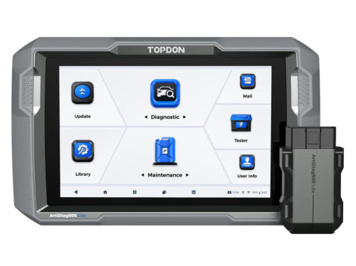 TOPDON ArtiDiag900 Lite مع 8 وظائف إعادة ضبط، تحكم ثنائي الاتجاه، دعم AutoVIN وAutoScan مع جهاز VCI مغناطيسي