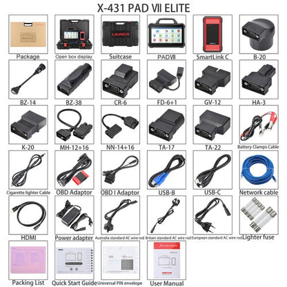 2026 LAUNCH X431 PAD Ⅶ Elite PAD 7 Plus GIII X-Prog 3 Advanced Immobilizer & Key Programmer Plus IMMO programmer MCU3 Adapter