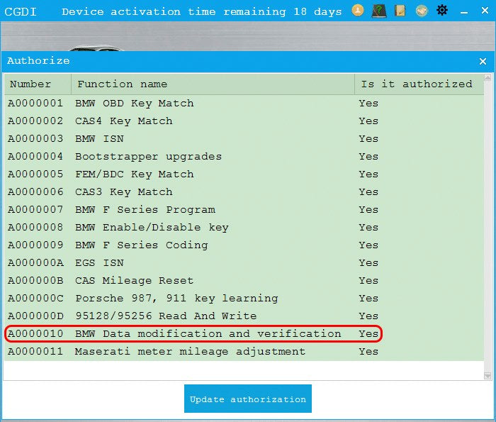 BMW Data Modification and Verification for CGDI Prog BMW MSV80 Key Programmer