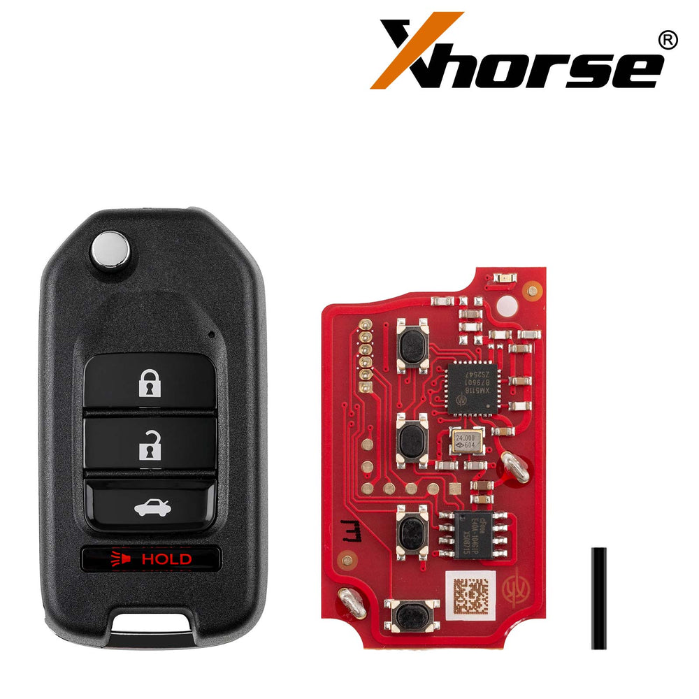 5pcs/lot Xhorse XKHO01EN 3+1 Button 2nd Generation Wire Remote Key Fob for Honda Type