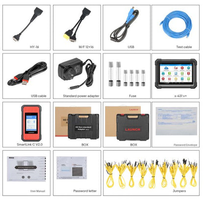 Launch X431 V+ SmartLink HD Heavy Duty Truck Diagnostic Tool for 12V 24V Trucks