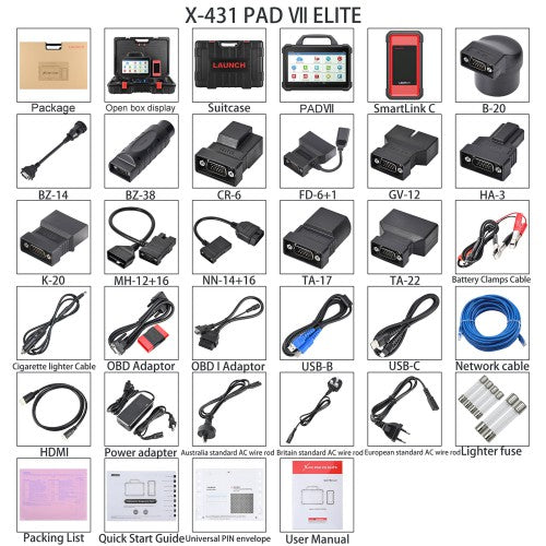 2026 Launch X-431 PAD VII PAD 7 Elite Automotive Diagnostic Tool Support Online Coding Programming and ADAS Calibration