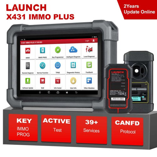 2026 Launch X431 IMMO Plus Key Programmer 3-in-1 IMMO Clone Diagnostics Functions Global Version Supports MQB RH850 BMW BDC2 Add Key