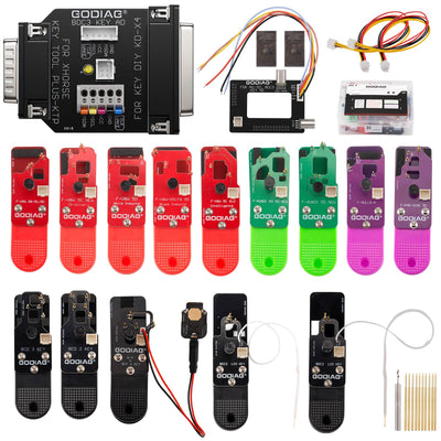 GODIAG BCP U KEY BDC2 BDC3 Kit adaptateur 14-en-1 pour programmation et appairage de clés cryptées 5C/5D, compatible avec KEY TOOL PLUS/IM608/KD-MAX/KYDZ Tablettes  