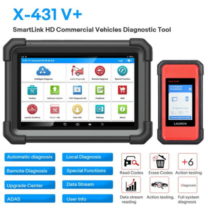 Launch X431 V+ SmartLink HD Heavy Duty Truck Diagnostic Tool for 12V 24V Trucks