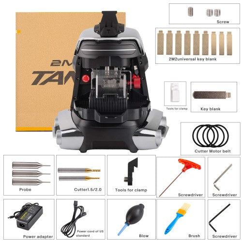2M2 TANK 2 Pro TANK II Pro Mesin Pemotong Kunci CNC Tambah Kunci Rumah Mul-T-lock, Dimple, Kunci Multi-titik dengan Cangkang Pelindung Kontrol Aplikasi Mobile
