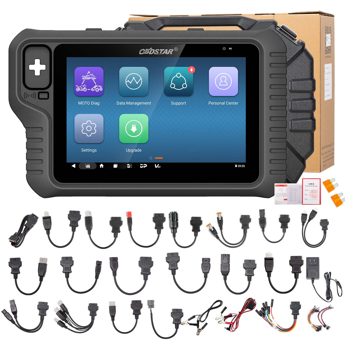 OBDSTAR MotoMaster Versión Completa Herramienta de Diagnóstico para Motocicletas y Marinas con IMMO, Flasheo de ECU, Recalibración de Cuadro y Programación de Llaves
