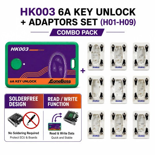 EONEBOSS HK003 6A Full Unlock Key Matching Tool with 6A Solderfree Adapters