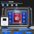 XTOOL D9 HD Outil de diagnostic camion Instrument de diagnostic voiture 12V Voiture 24V Camion poids lourd 42+ fonctions spéciales Cartographie topologique