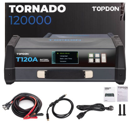 TOPDON TORNADO T120A (TOPDON 120000) 5M (16 Ft) Clamp-T120A (T1200005) Power Supply & Battery Charger